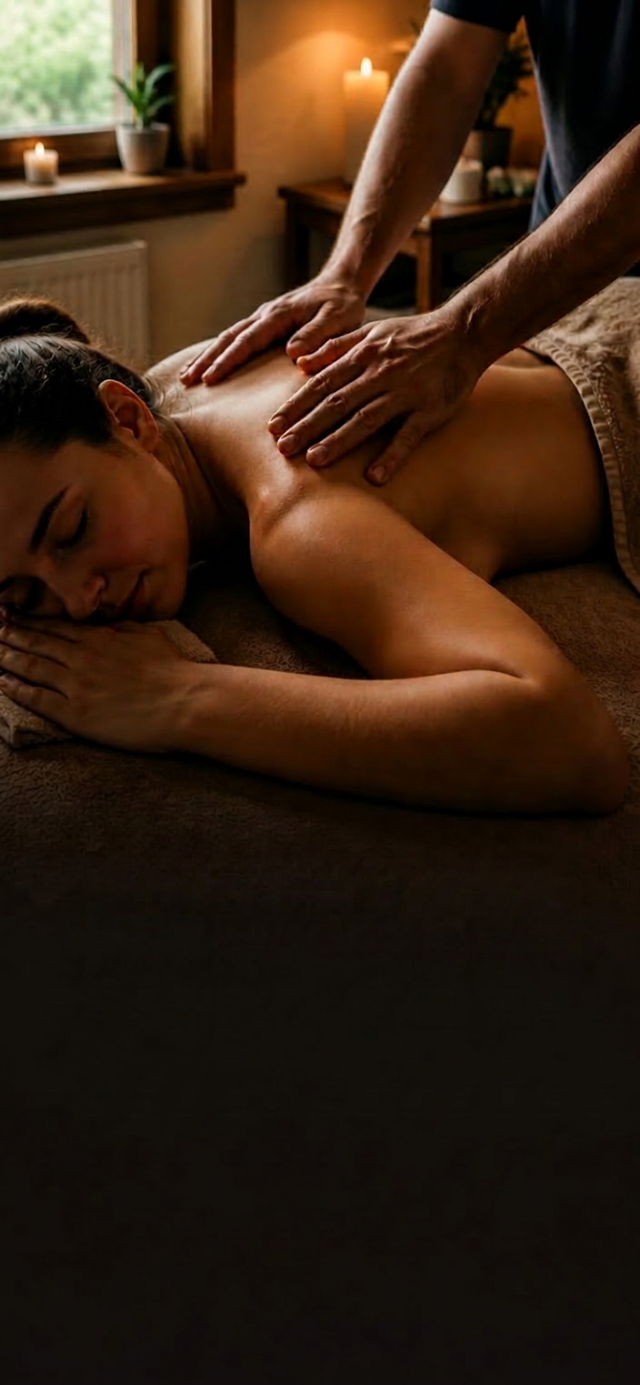Relaxing massage session
